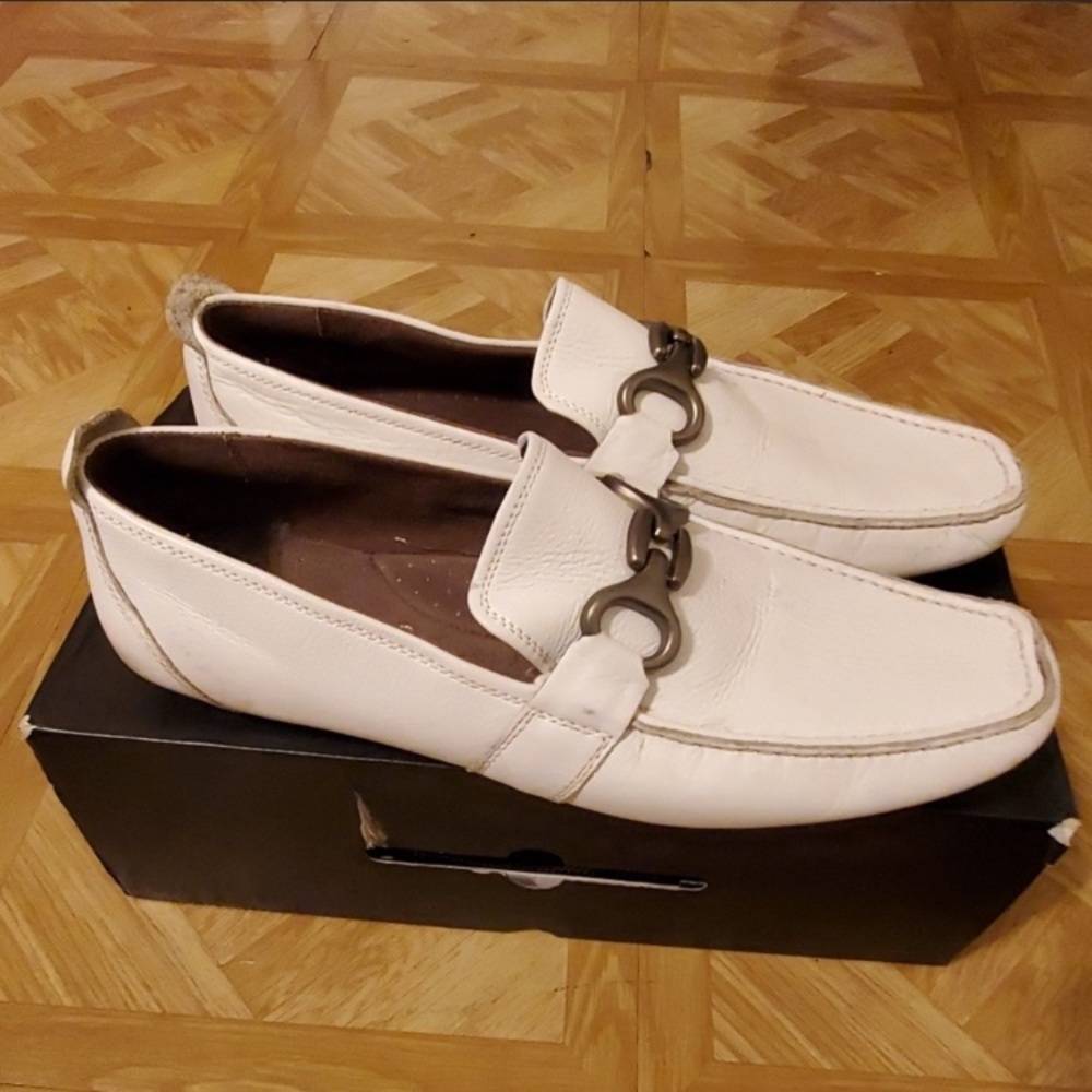 COPY - Kenneth Cole White Leather Loafers size 10.5